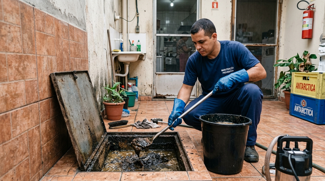 Limpeza de Caixa de Gordura em Curitiba-PR